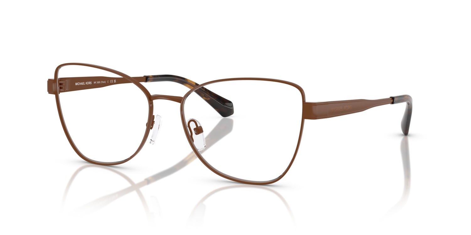 Occhiali da vista Michael Kors Paris MK 3085 (1902) colore nutmeg forma cat eye lenti lente demo