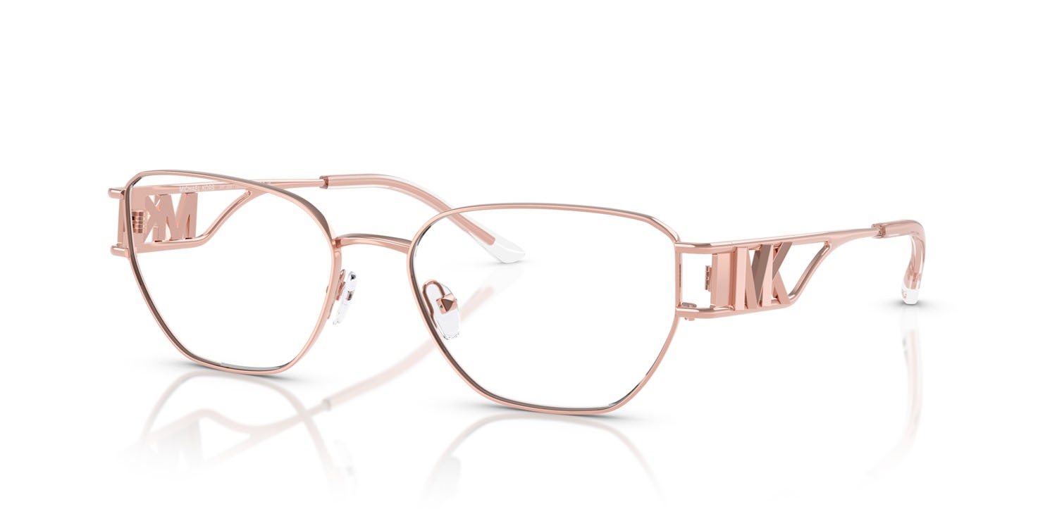 Occhiali da vista Michael Kors Bilbao MK 3087 (1108) colore oro rose forma irregolare lenti lente demo