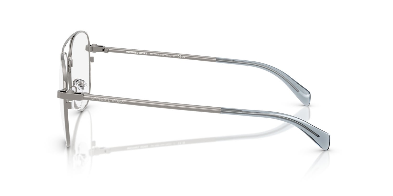 Occhiali da vista Michael Kors São Paulo MK 3089 (1002) colore gunmetal lucido forma aviator lenti lente demo