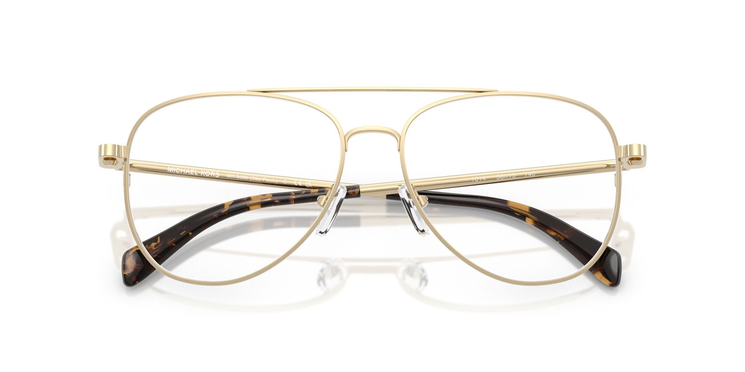 Occhiali da vista Michael Kors São Paulo MK 3089 (1014) colore oro chiaro lucido forma aviator lenti lente demo