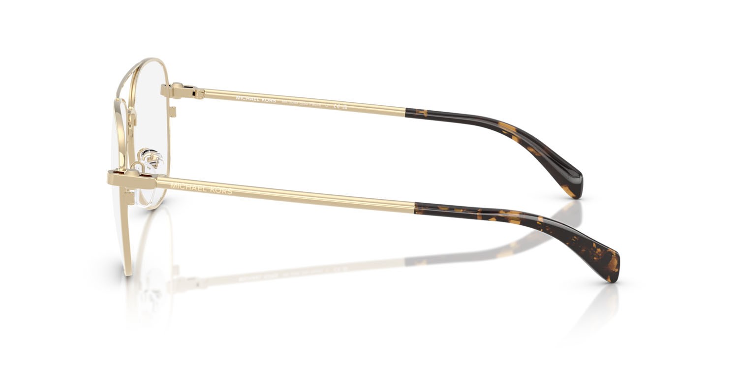 Occhiali da vista Michael Kors São Paulo MK 3089 (1014) colore oro chiaro lucido forma aviator lenti lente demo