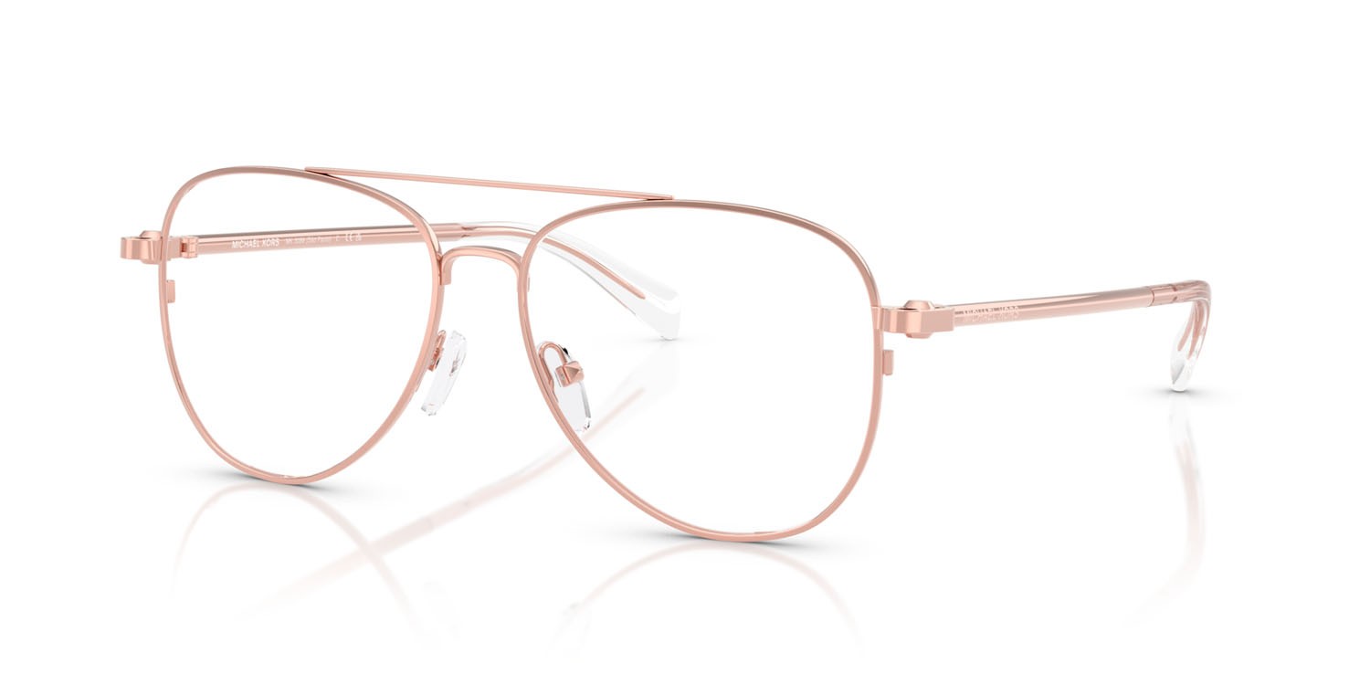 Occhiali da vista Michael Kors São Paulo MK 3089 (1108) colore oro rosa lucido forma aviator lenti lente demo