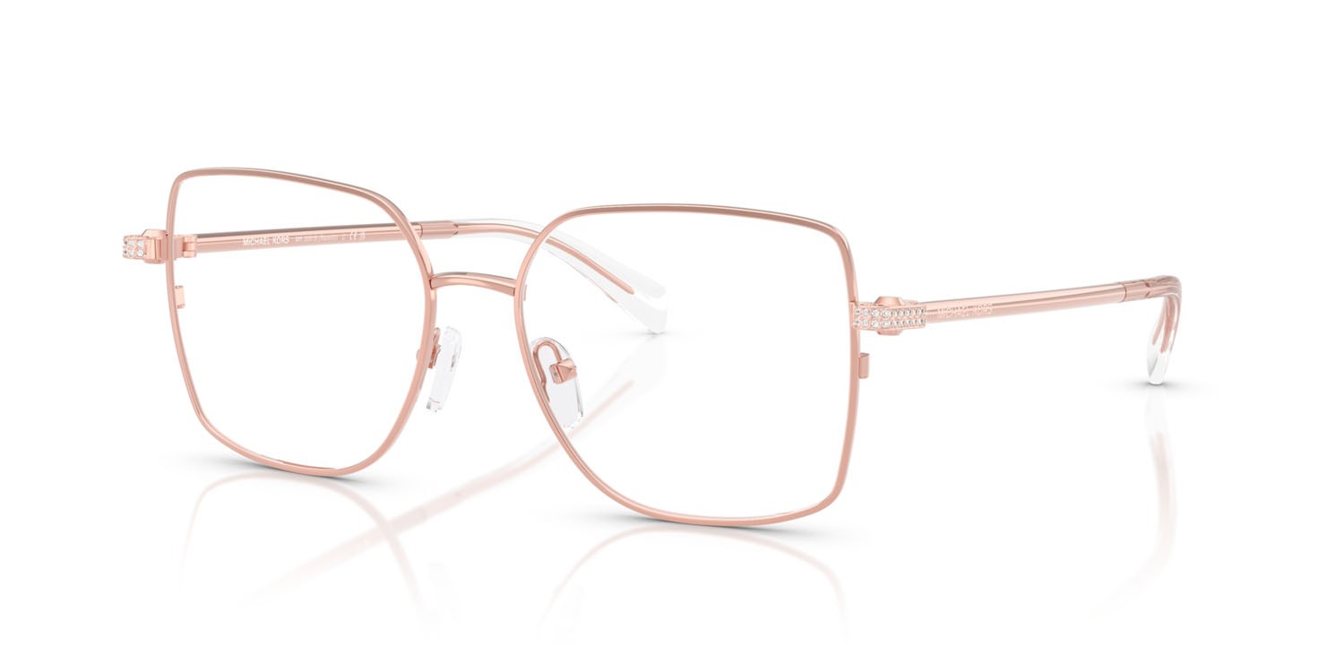 Occhiali da vista Michael Kors Ravello MK 3091B (1108) colore oro rosa lucido forma quadrato lenti lente demo