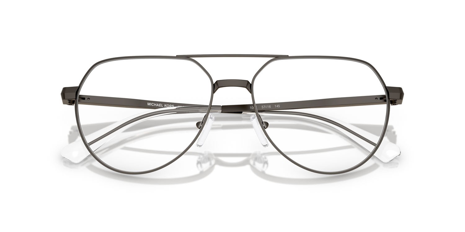 Occhiali da vista Michael Kors Highland Park MK 3092 (1002) colore gunmetal opaco forma aviator lenti lente demo