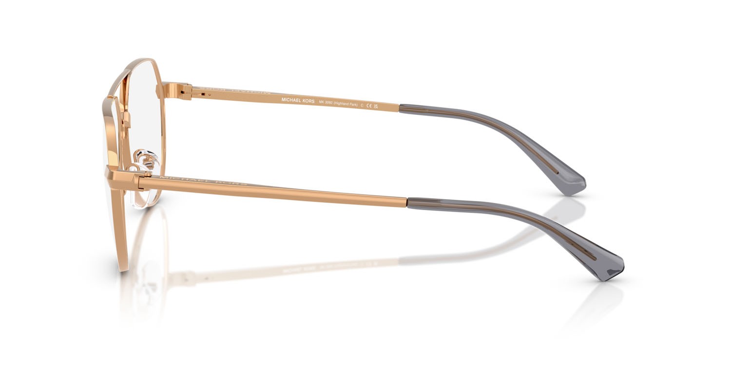Occhiali da vista Michael Kors Highland Park MK 3092 (1899) colore beige gold forma aviator lenti lente demo