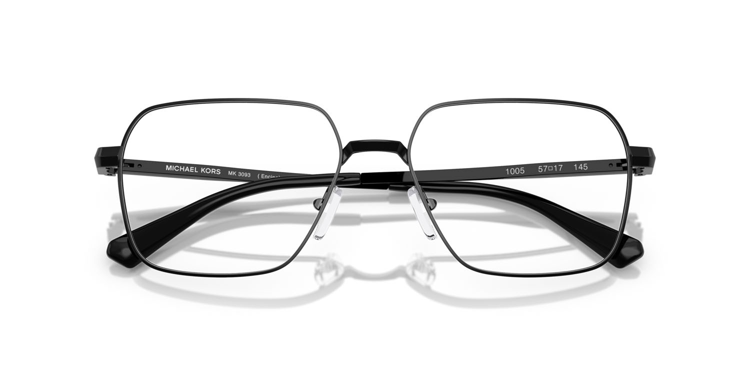 Occhiali da vista Michael Kors Encino MK 3093 (1005) colore nero lucido forma quadrato lenti lente demo