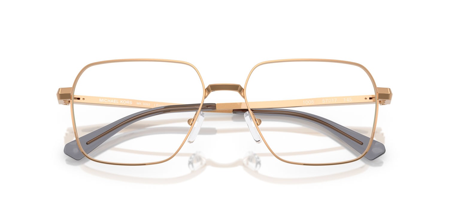Eyeglasses Michael Kors Encino MK 3093 (1899) color beige gold shape square lenses lente demo