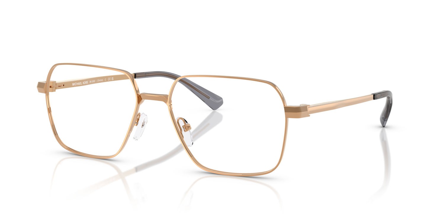 Eyeglasses Michael Kors Encino MK 3093 (1899) color beige gold shape square lenses lente demo