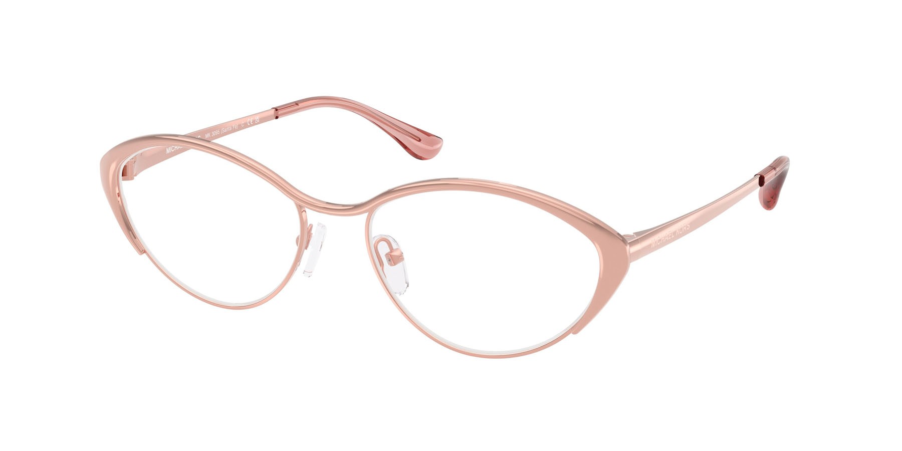Occhiali da vista Michael Kors Santa Fe MK 3095 (1108) colore oro rose forma ovale lenti lente demo