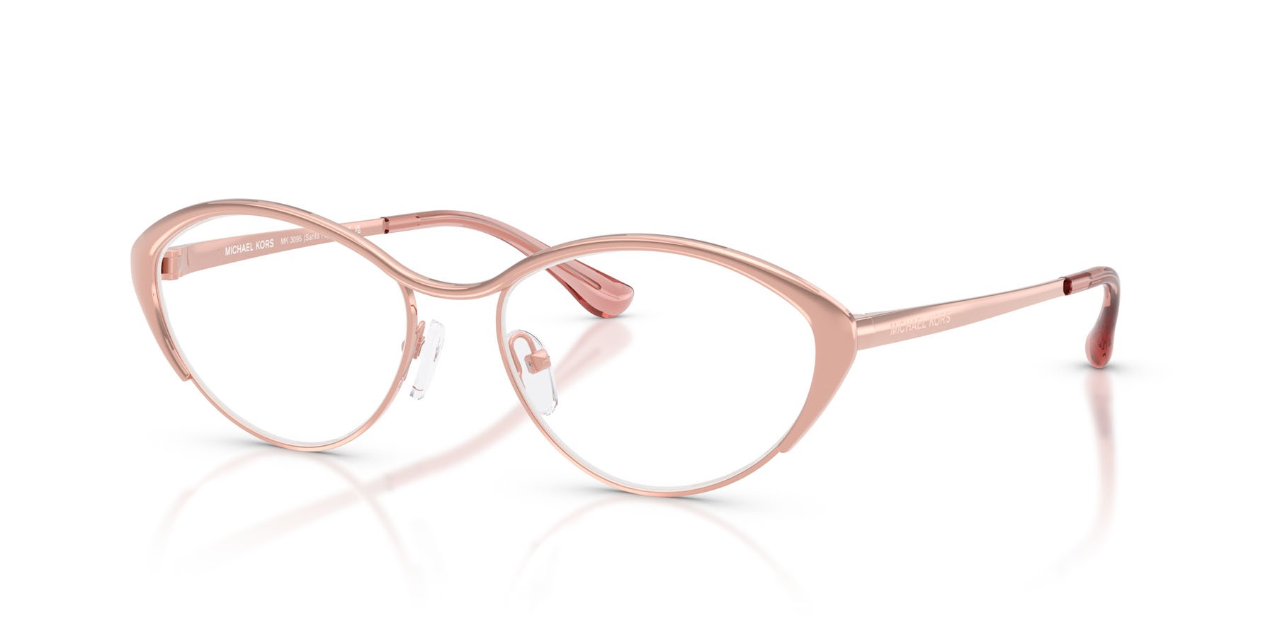 Occhiali da vista Michael Kors Santa Fe MK 3095 (1108) colore oro rose forma ovale lenti lente demo