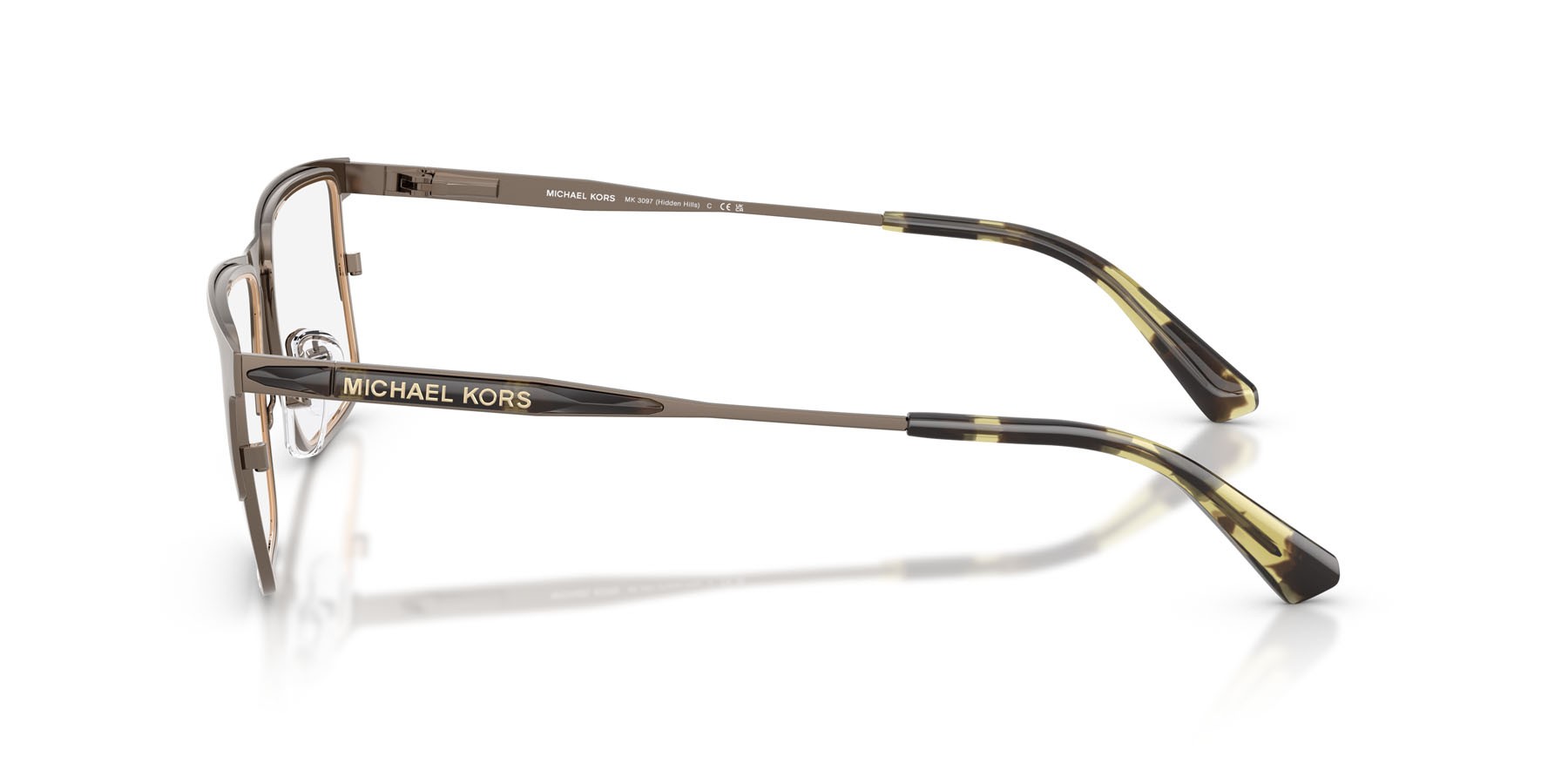 Occhiali da vista Michael Kors Hidden Hills MK 3097 (1001) colore husk opaco forma rettangolare lenti lente demo