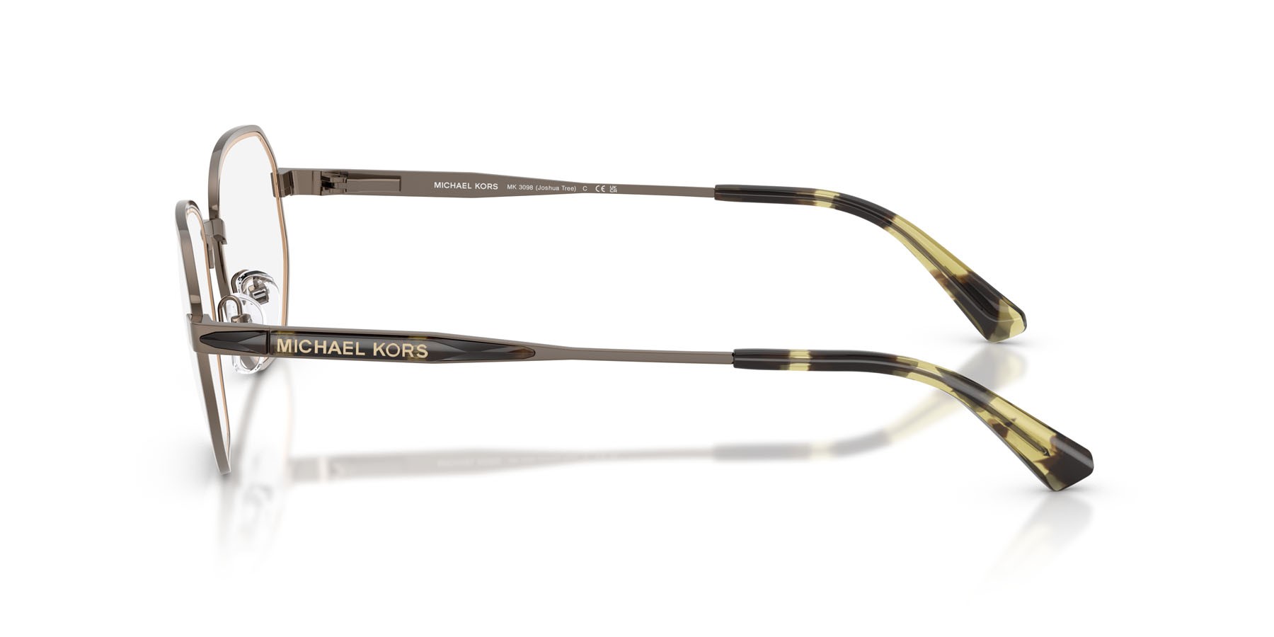 Occhiali da vista Michael Kors Joshua Tree MK 3098 (1001) colore husk opaco forma irregolare lenti lente demo