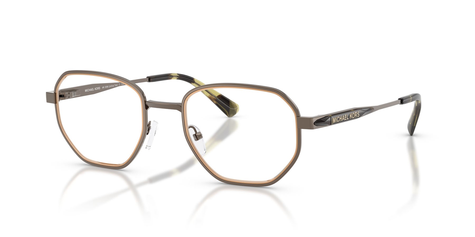 Occhiali da vista Michael Kors Joshua Tree MK 3098 (1001) colore husk opaco forma irregolare lenti lente demo