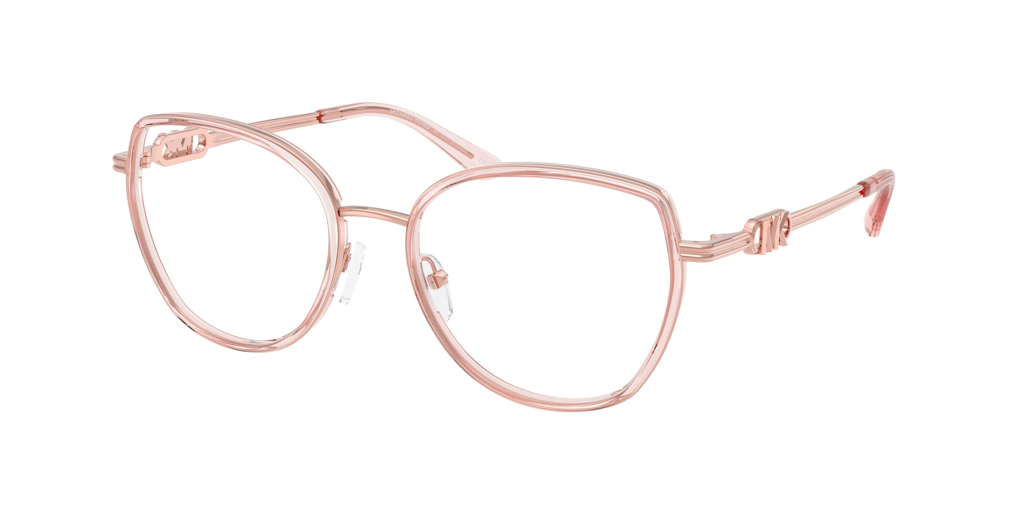 Occhiali da vista Michael Kors Kiawah MK 3101 (3101) colore rosa trasparente forma rotondo lenti lente demo