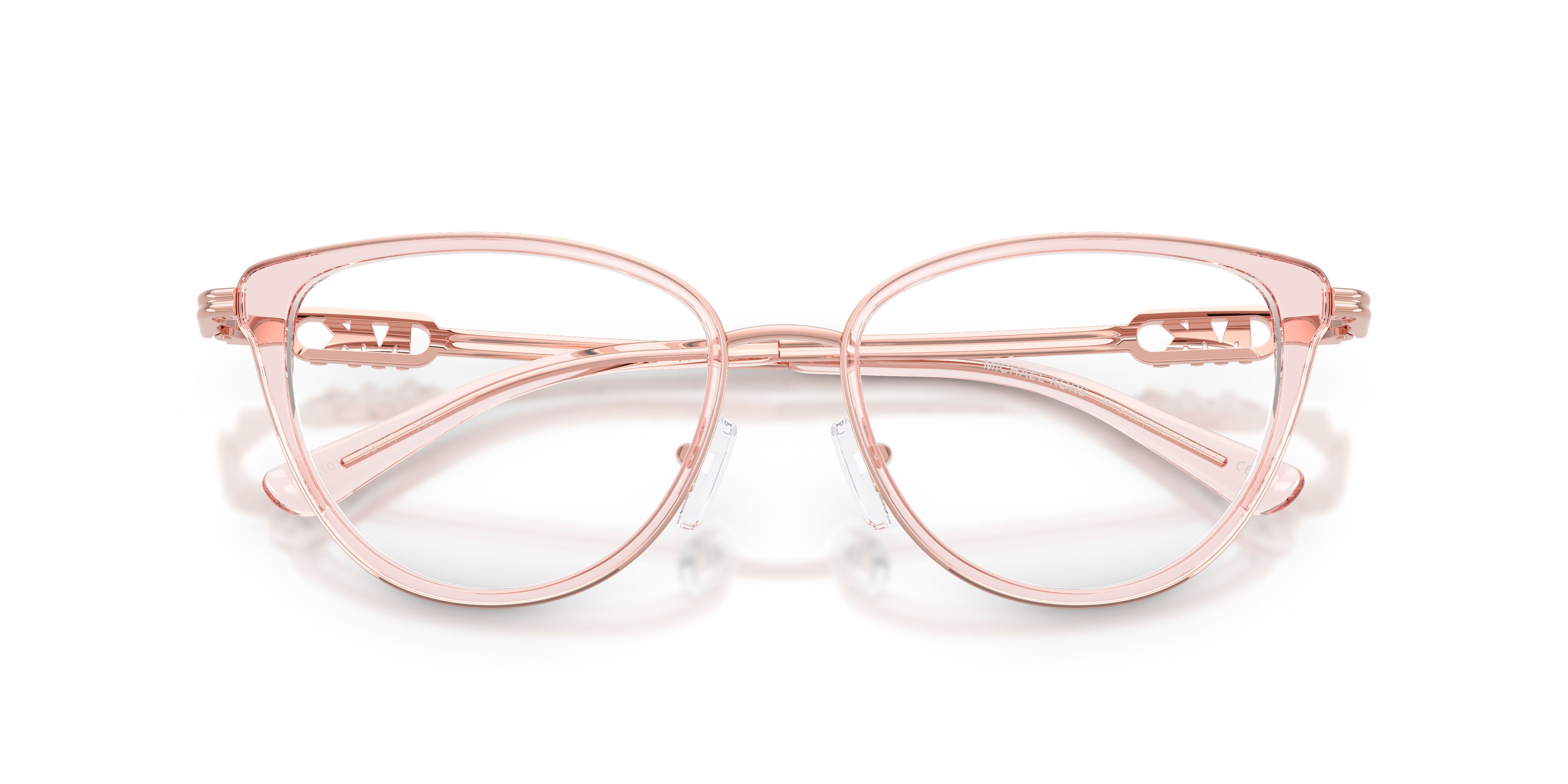 Occhiali da vista Michael Kors Hilton Head MK 3103 (3101) colore rosa trasparente forma cat eye lenti lente demo