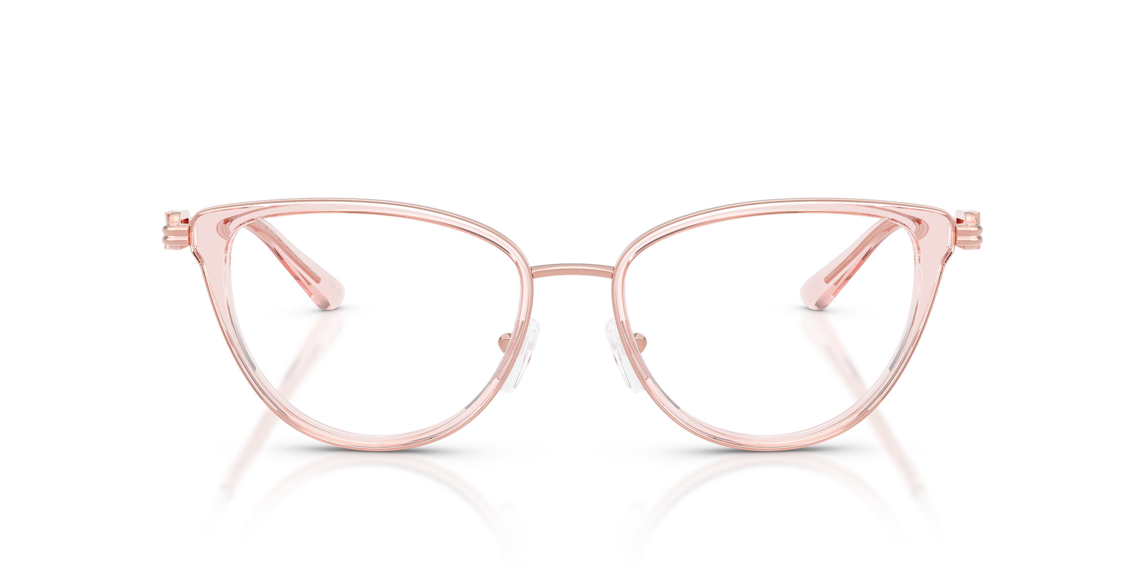 Occhiali da vista Michael Kors Hilton Head MK 3103 (3101) colore rosa trasparente forma cat eye lenti lente demo