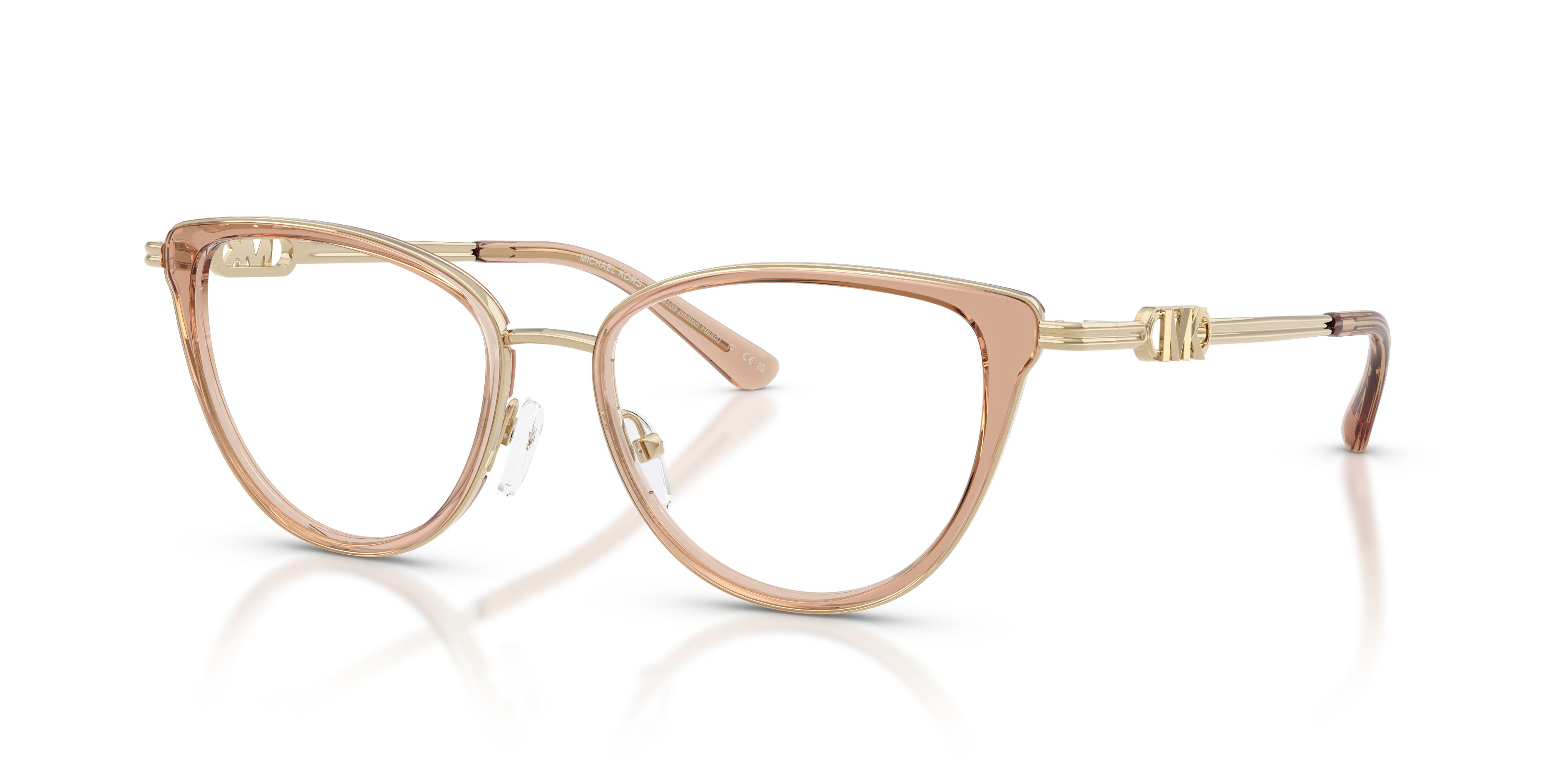 Occhiali da vista Michael Kors Hilton Head MK 3103 (4051) colore marrone chiaro forma cat eye lenti lente demo