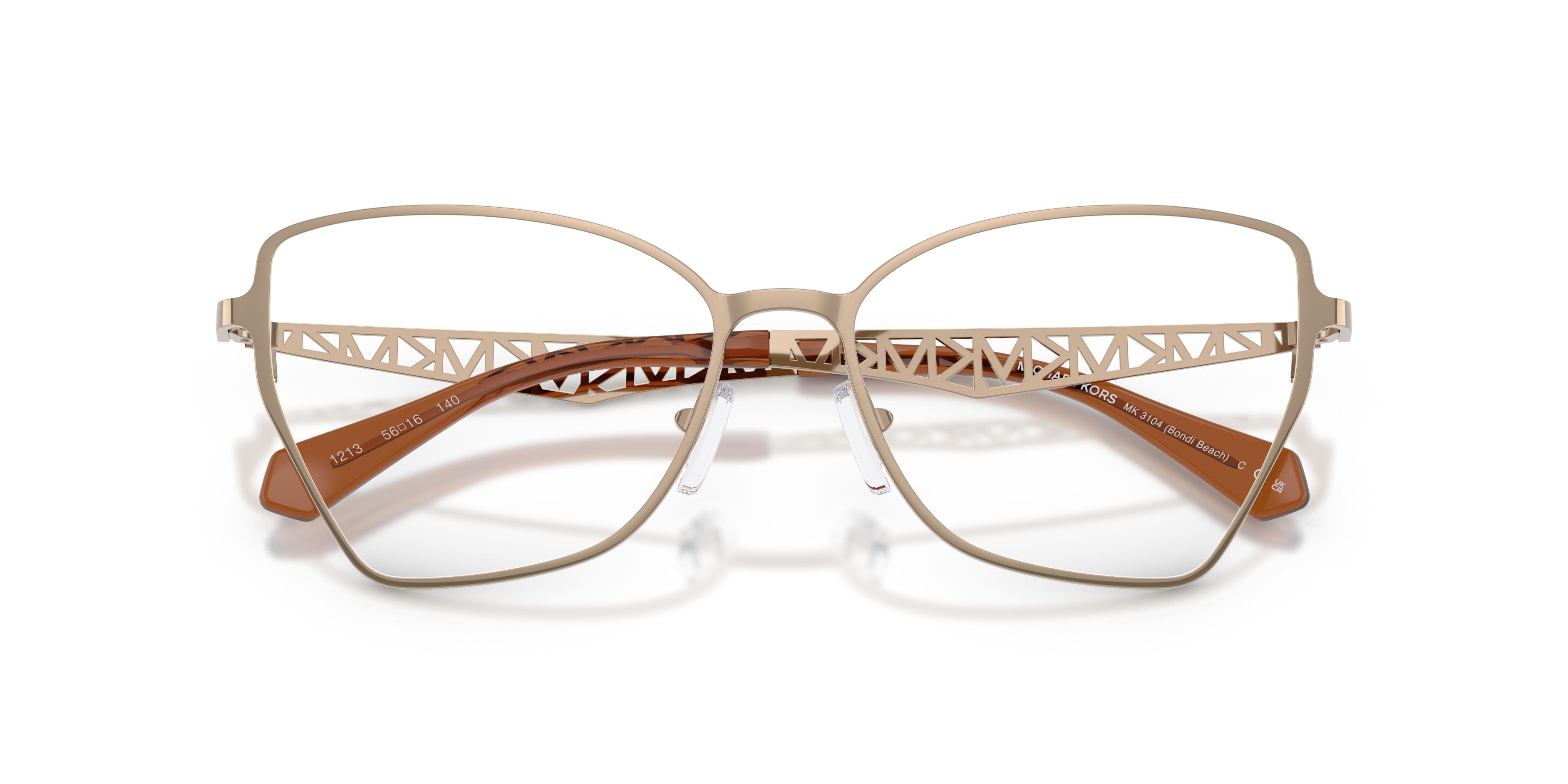Occhiali da vista Michael Kors Bondi Beach MK 3104 (1213) colore beige visone forma quadrato lenti lente demo