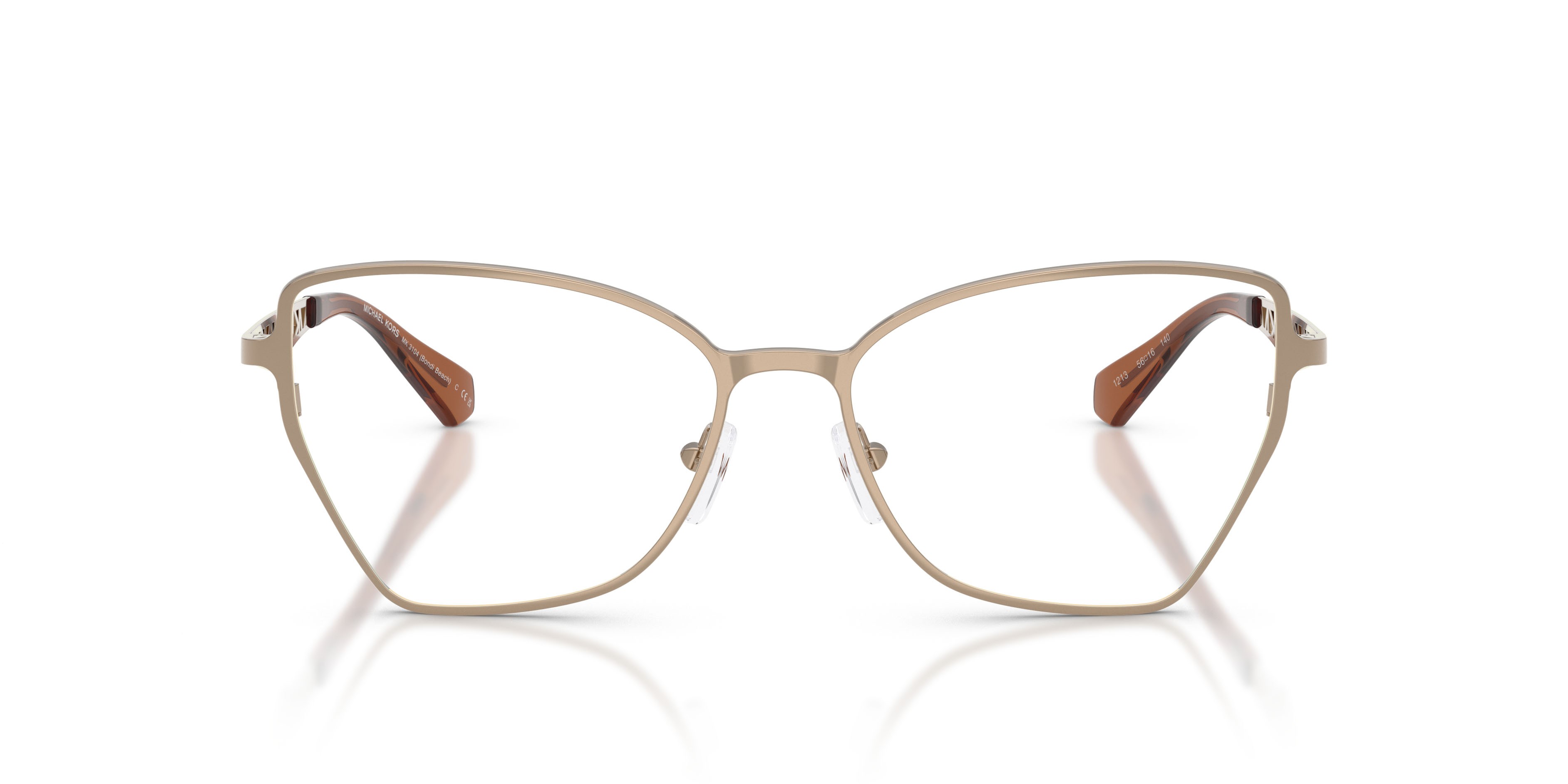 Occhiali da vista Michael Kors Bondi Beach MK 3104 (1213) colore beige visone forma quadrato lenti lente demo