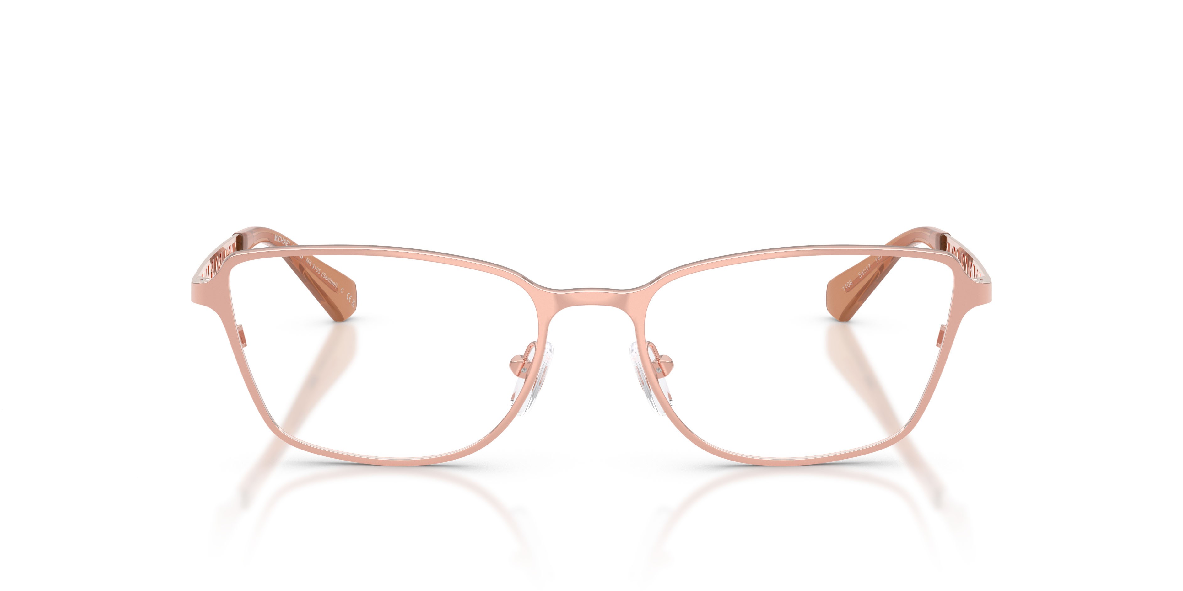 Occhiali da vista Michael Kors Sanibel MK 3105 (1108) colore oro rose forma rettangolare lenti lente demo