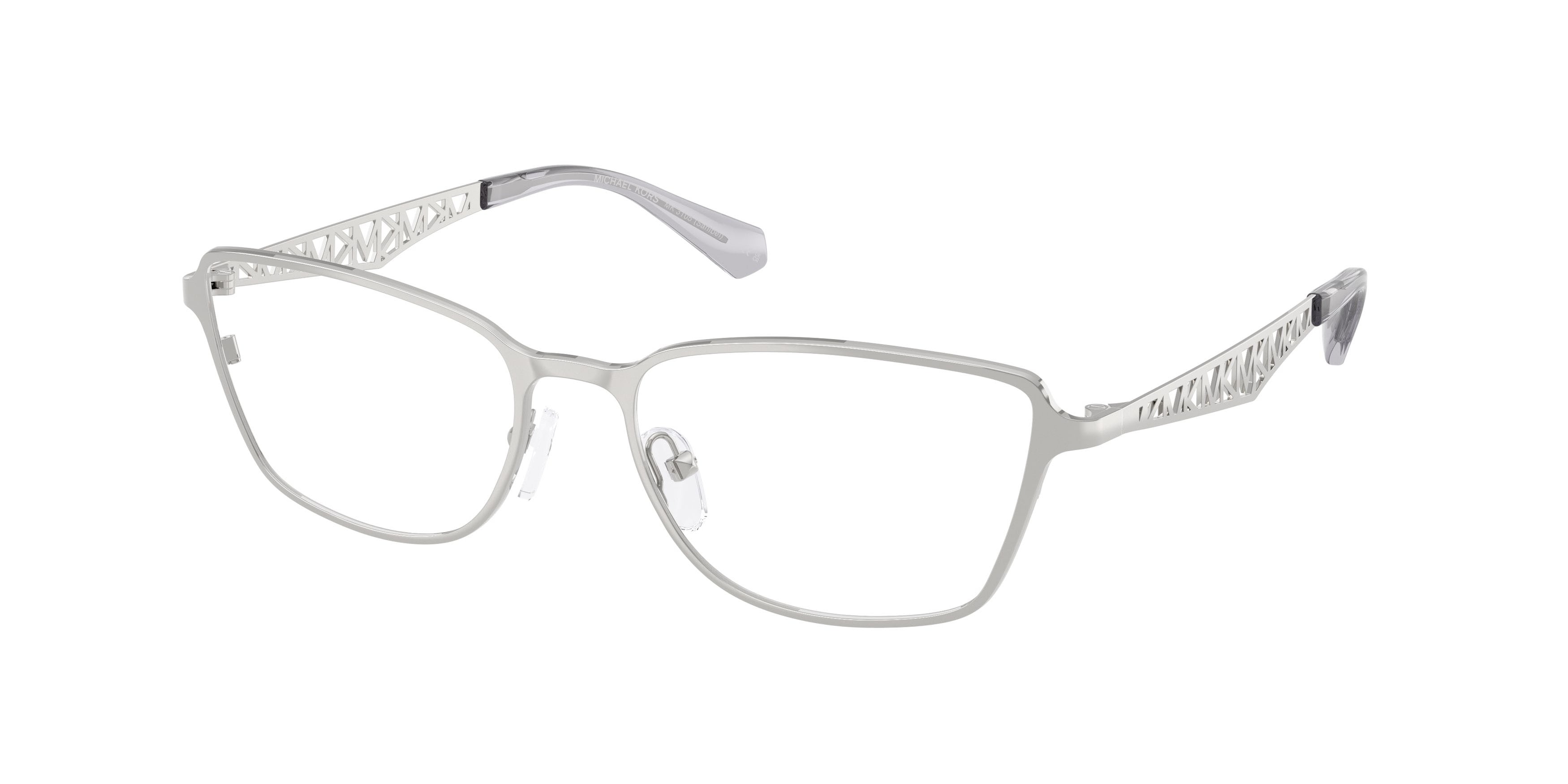 Occhiali da vista Michael Kors Sanibel MK 3105 (1893) colore argento forma rettangolare lenti lente demo