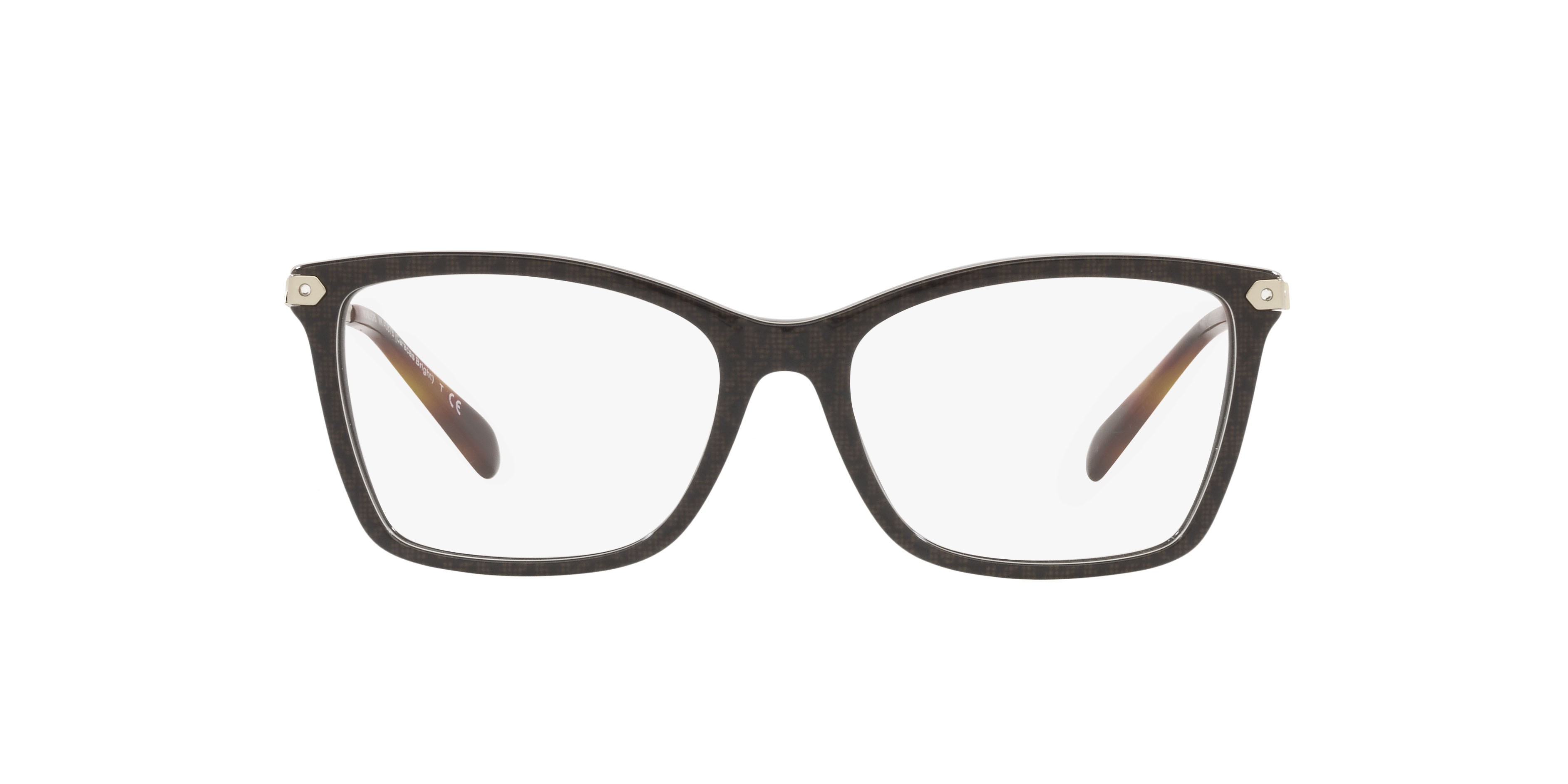 Occhiali da vista Michael Kors Caracas Bright MK 4087B (3500) colore mk signature/pvc marrone forma rettangolare lenti lente demo