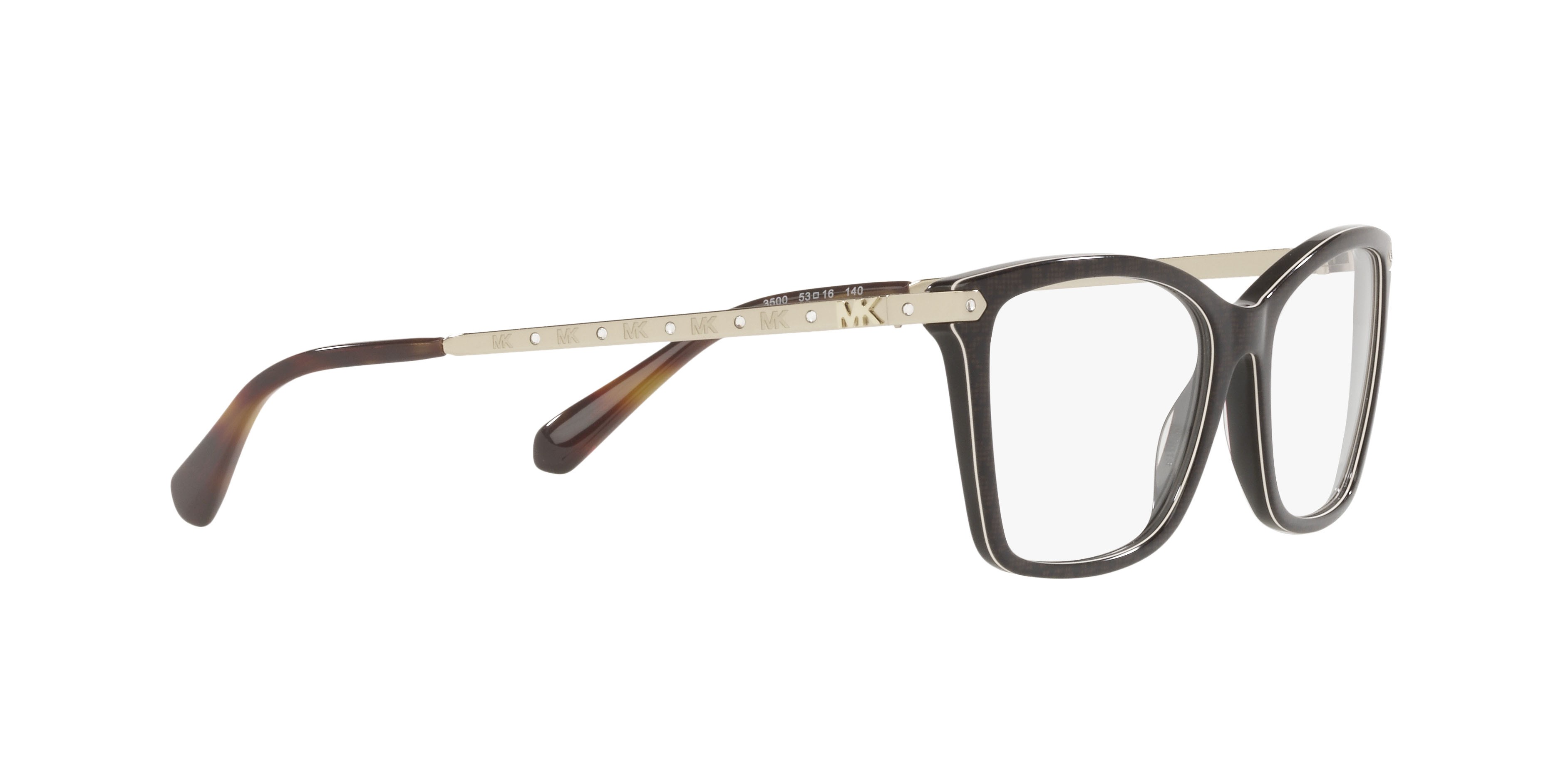 Occhiali da vista Michael Kors Caracas Bright MK 4087B (3500) colore mk signature/pvc marrone forma rettangolare lenti lente demo