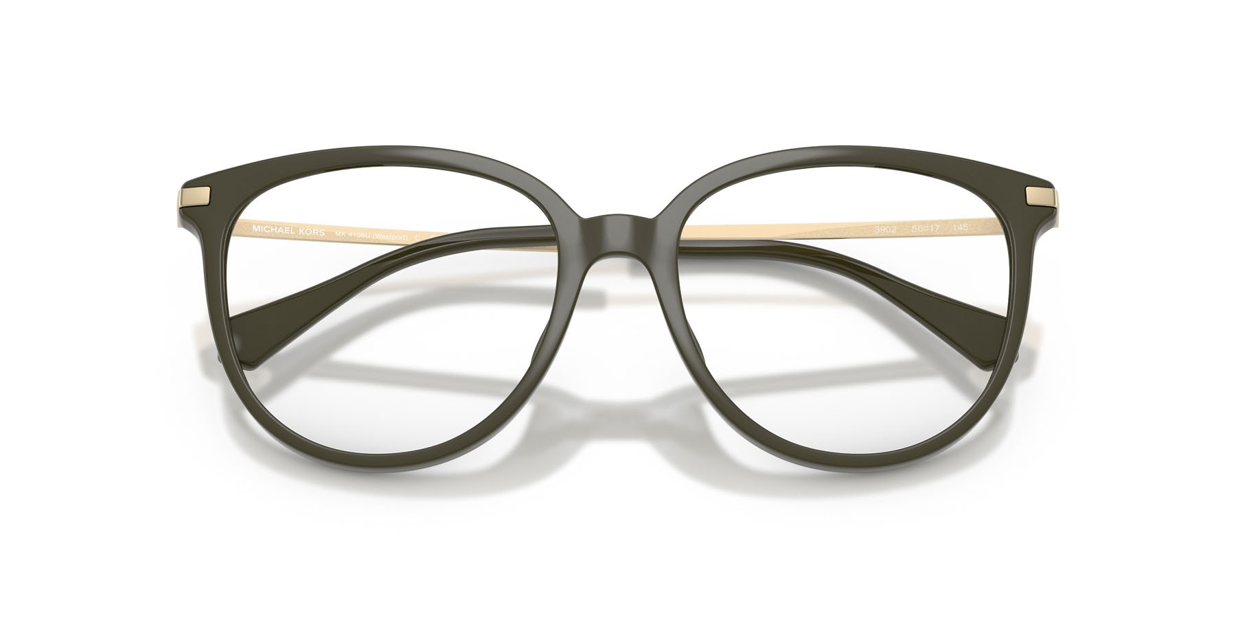 Occhiali da vista Michael Kors Westport MK 4106U (3902) colore verde oliva forma rotondo lenti lente demo