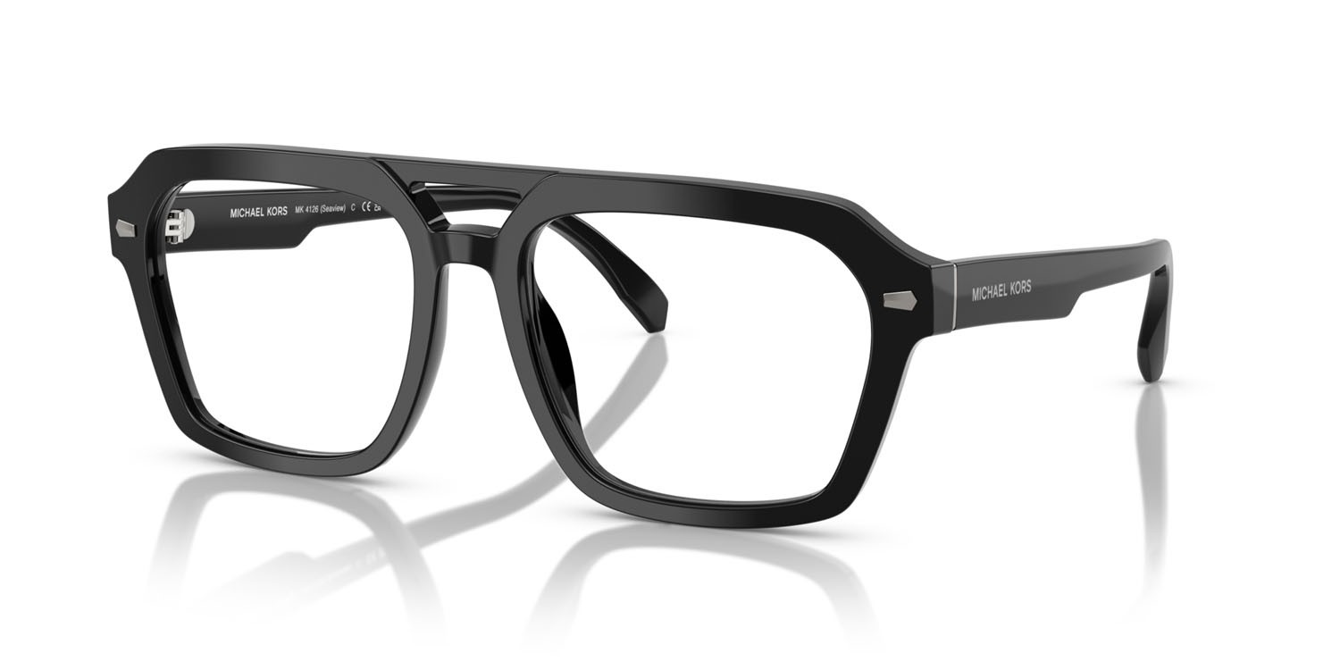 Occhiali da vista Michael Kors Seaview MK 4126 (3005) colore nero forma aviator lenti lente demo