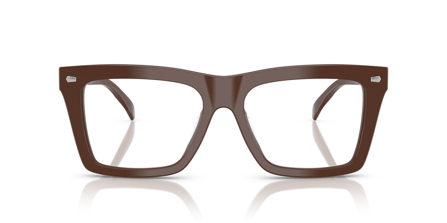 Occhiali da vista Michael Kors Augusta MK 4128U (4007) colore noce moscata tinta unita forma quadrato lenti lente demo