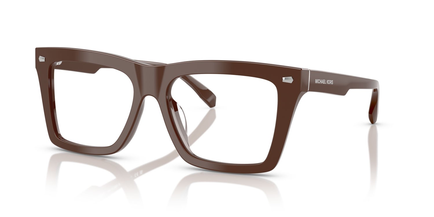 Occhiali da vista Michael Kors Augusta MK 4128U (4007) colore noce moscata tinta unita forma quadrato lenti lente demo