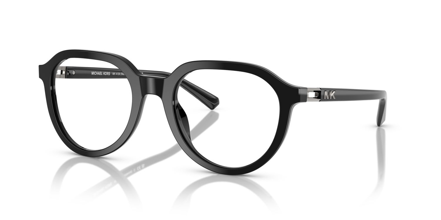 Occhiali da vista Michael Kors Redwood MK 4129 (3005) colore nero forma rotondo lenti lente demo