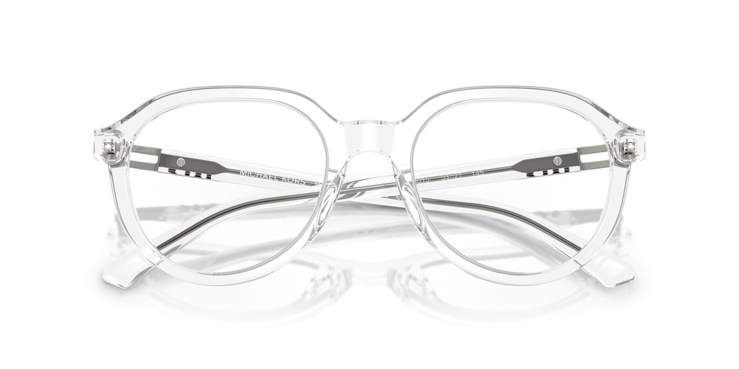 Occhiali da vista Michael Kors Redwood MK 4129 (3015) colore trasparente forma rotondo lenti lente demo
