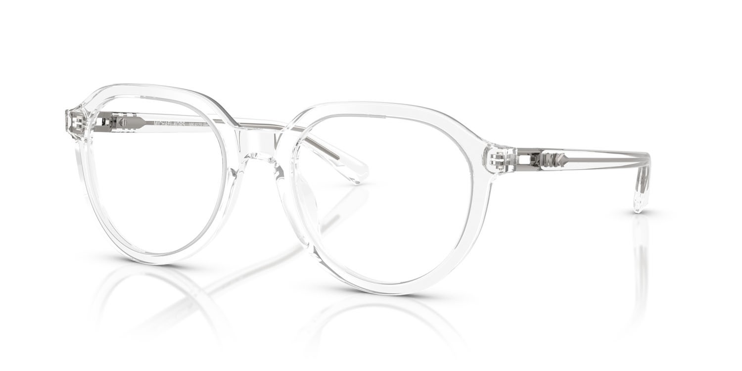 Occhiali da vista Michael Kors Redwood MK 4129 (3015) colore trasparente forma rotondo lenti lente demo