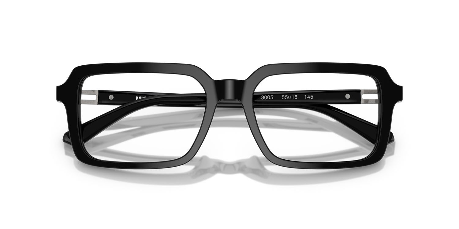 Occhiali da vista Michael Kors Yellowstone MK 4130 (3005) colore nero forma rettangolare lenti lente demo