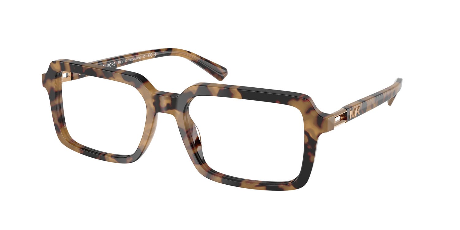 Occhiali da vista Michael Kors Yellowstone MK 4130 (4006) colore tartarugato vintage forma rettangolare lenti lente demo