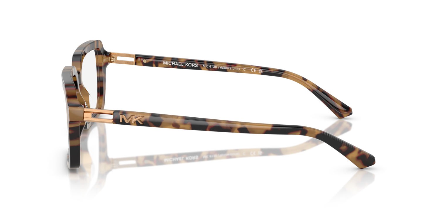 Occhiali da vista Michael Kors Yellowstone MK 4130 (4006) colore tartarugato vintage forma rettangolare lenti lente demo