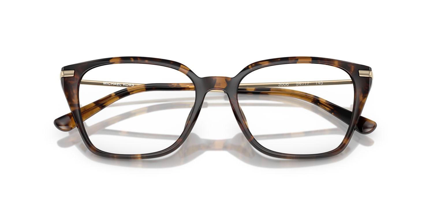 Occhiali da vista Michael Kors Hainan MK 4133D (3006) colore tartarugato scuro forma rettangolare lenti lente demo
