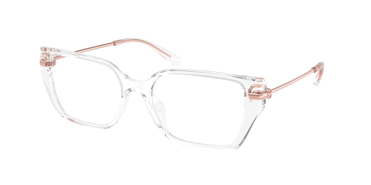 Occhiali da vista Michael Kors Crete MK 4134U (3015) colore trasparente forma rettangolare lenti lente demo