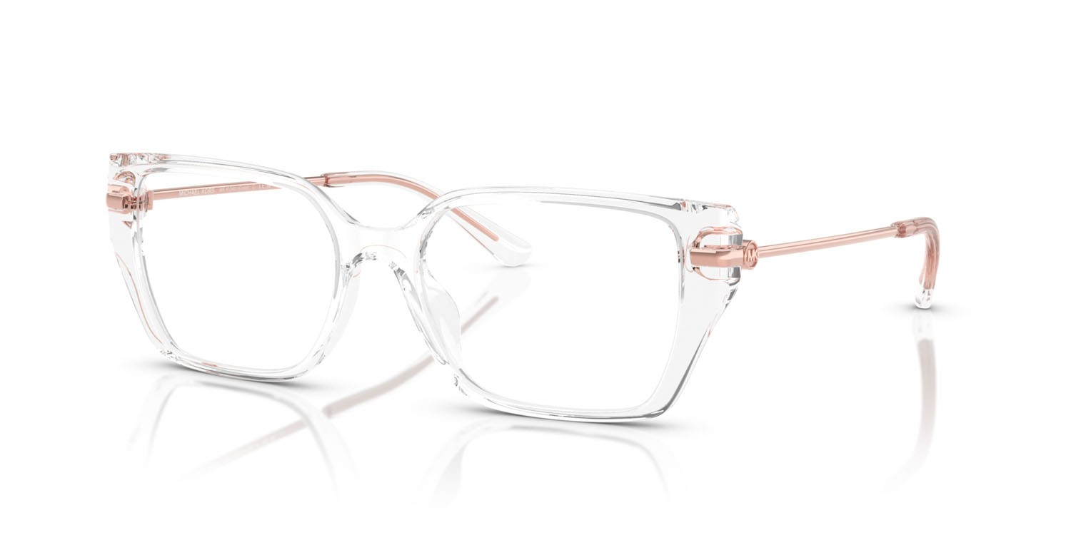 Occhiali da vista Michael Kors Crete MK 4134U (3015) colore trasparente forma rettangolare lenti lente demo