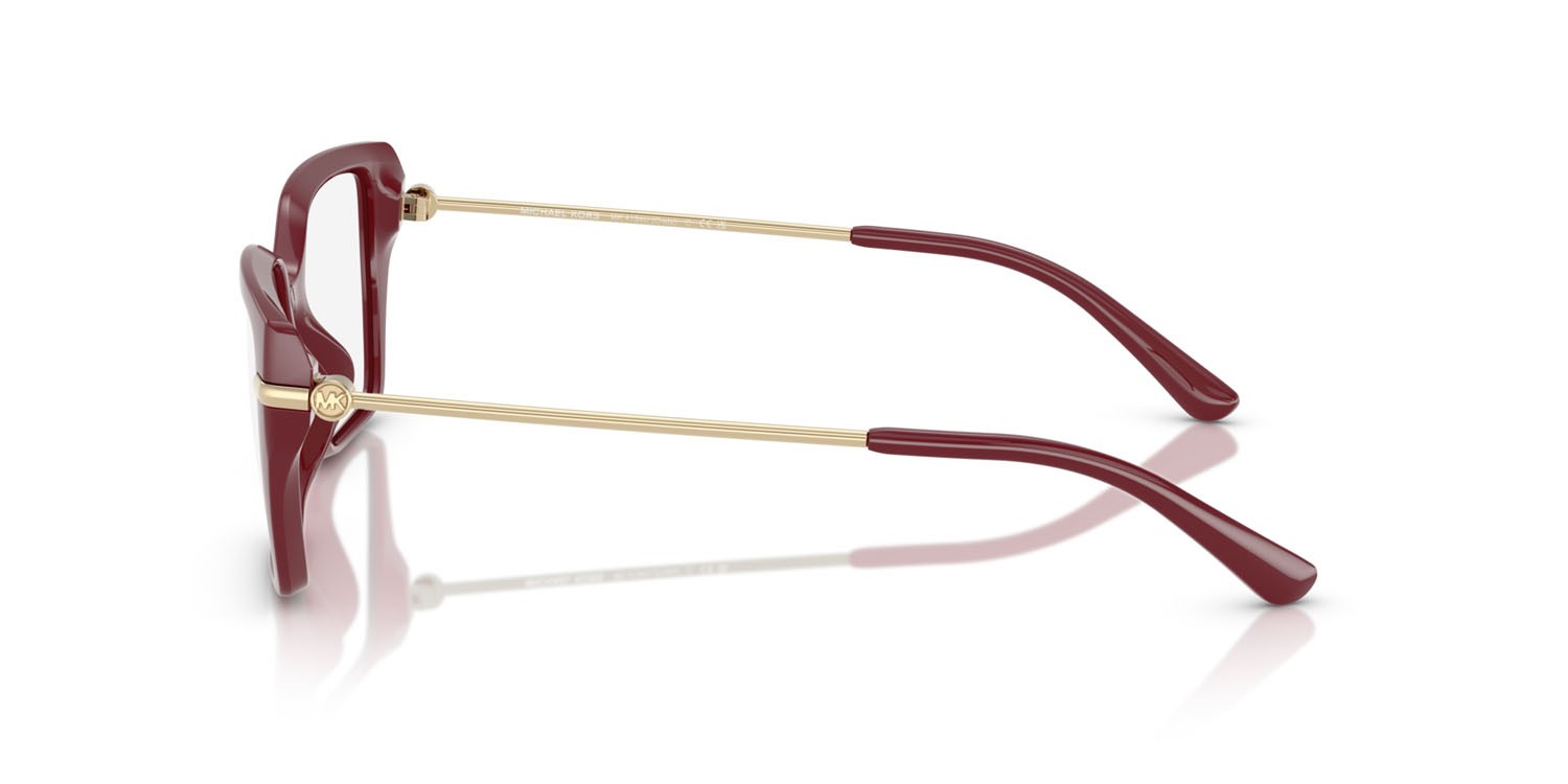 Occhiali da vista Michael Kors Crete MK 4134U (4004) colore rosso intenso forma rettangolare lenti lente demo
