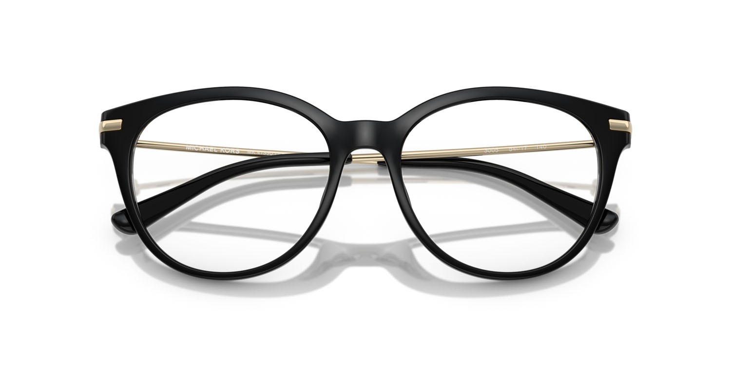 Occhiali da vista Michael Kors Tortola MK 4135U (3005) colore nero forma rotondo lenti lente demo