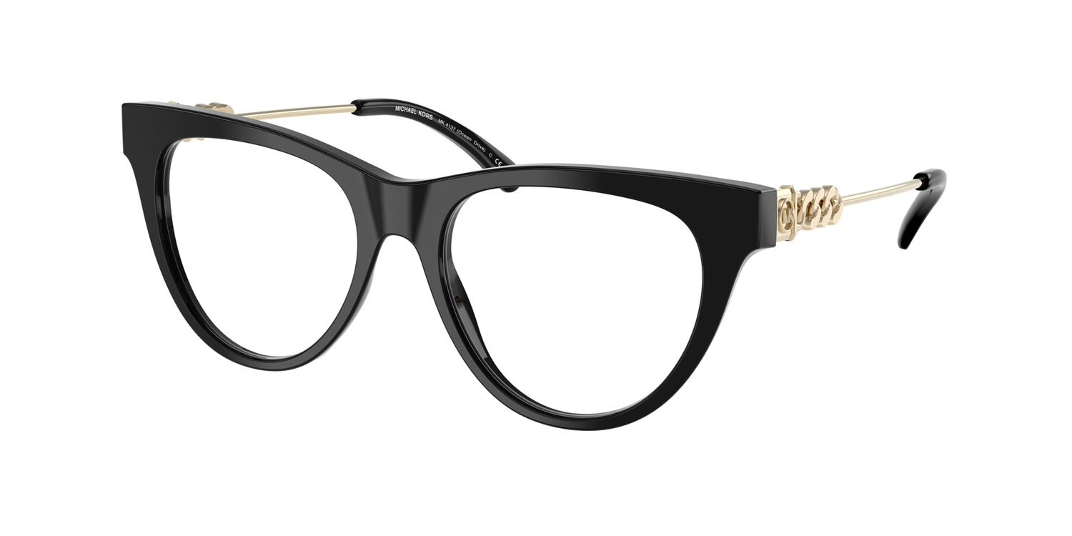 Occhiali da vista Michael Kors Ocean Drive MK 4137 (3005) colore nero forma cat eye lenti lente demo