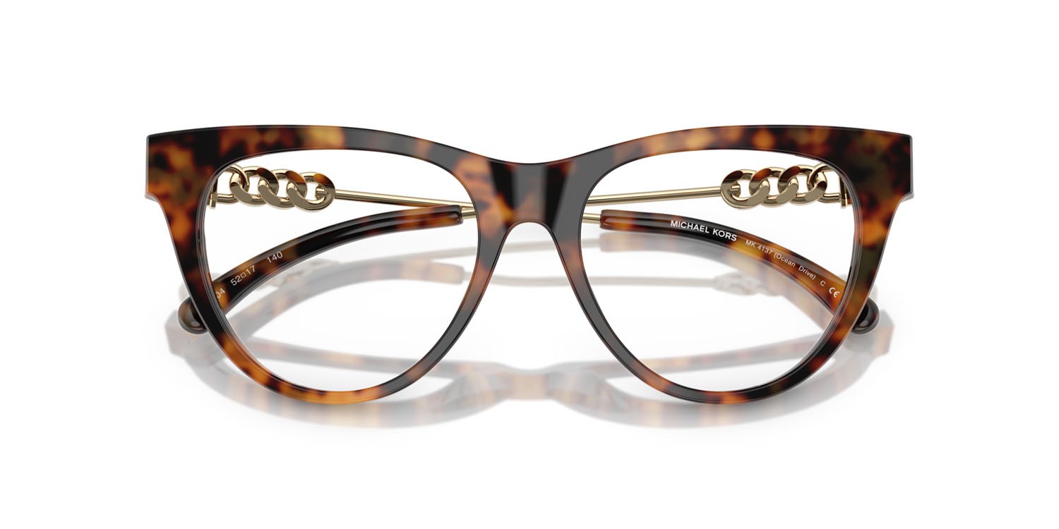 Occhiali da vista Michael Kors Ocean Drive MK 4137 (3904) colore jet set tortoise forma cat eye lenti lente demo