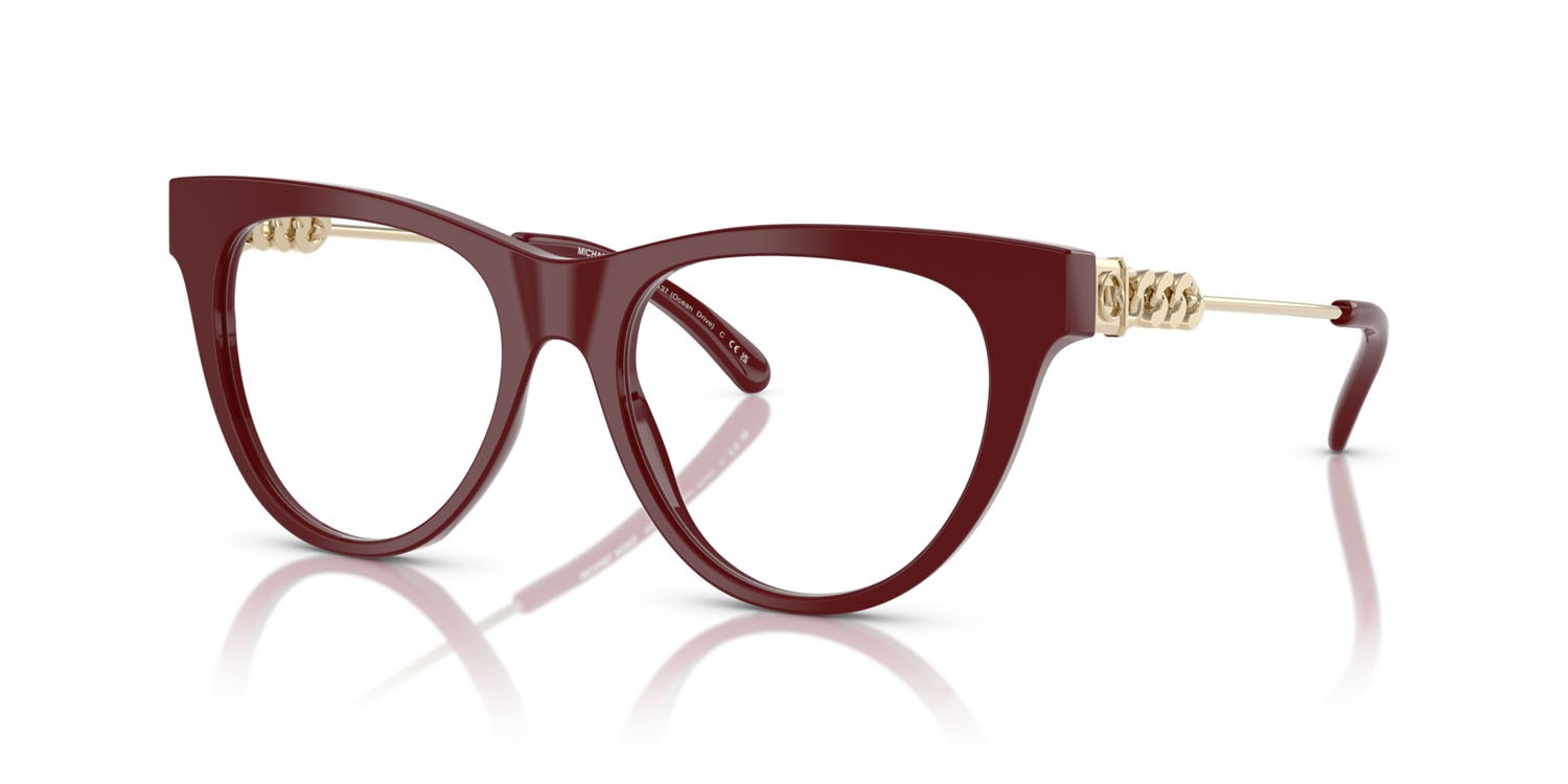 Occhiali da vista Michael Kors Ocean Drive MK 4137 (4004) colore rosso intenso forma cat eye lenti lente demo