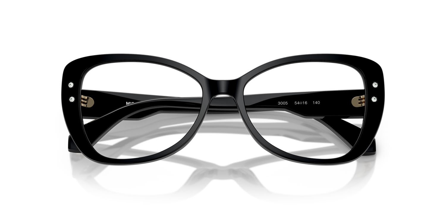 Occhiali da vista Michael Kors Cervinia MK 4138B (3005) colore nero forma farfalla lenti lente demo