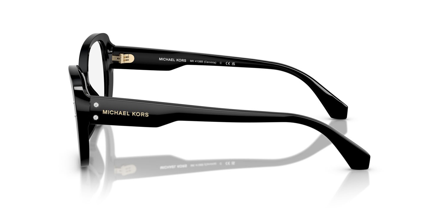 Occhiali da vista Michael Kors Cervinia MK 4138B (3005) colore nero forma farfalla lenti lente demo