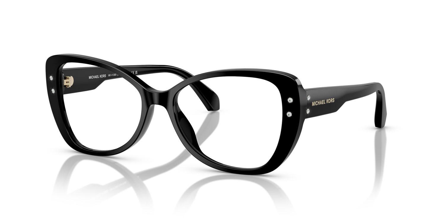 Occhiali da vista Michael Kors Cervinia MK 4138B (3005) colore nero forma farfalla lenti lente demo