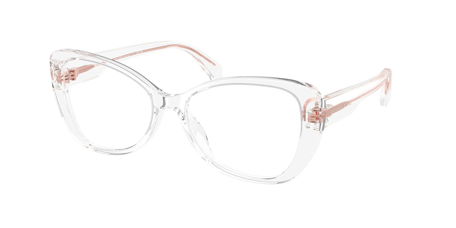 Occhiali da vista Michael Kors Cervinia MK 4138B (3015) colore trasparente forma farfalla lenti lente demo