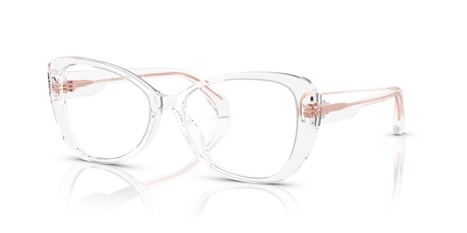 Occhiali da vista Michael Kors Cervinia MK 4138B (3015) colore trasparente forma farfalla lenti lente demo